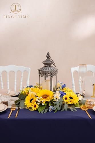 TINGE TIME Artificial Flowers Candle Rings 15 Inch