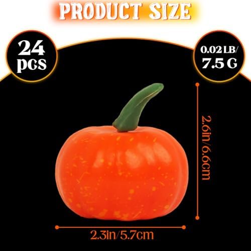 Nsmykhg Artificial Pumpkins 24 Pack Fall Decor