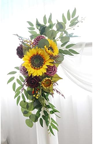Emivery Artificial Wedding Flower Swag Kit