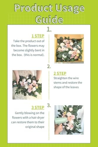 Wedding Sign Faux Flower Swag Pack of 2 Pink Decor