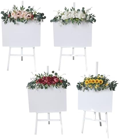 MSUIINT 30 Inch Artificial Wedding Arch Flowers