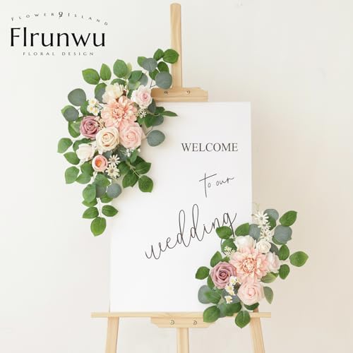 Flrunwu Artificial Flowers Decor Pack of 2