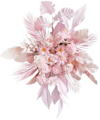 Menolana Artificial Pink Floral Swag for Fireplace and Front Door