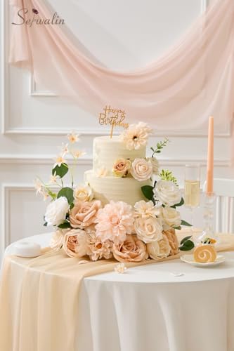 Serwalin Artificial Flowers Set for Wedding and Party Decorations