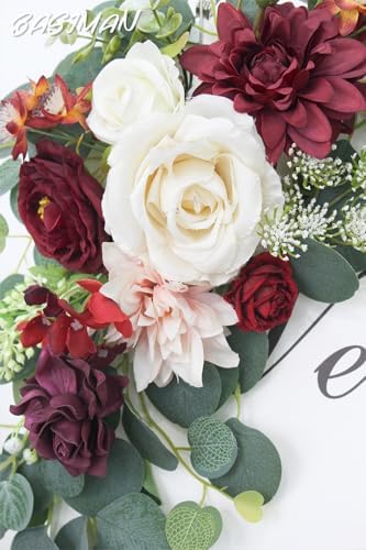 2pcs Wedding Arch Flowers with Cable Ties and Stems