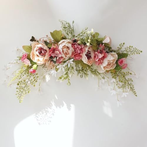 Pink Artificial Flower Swag for Home Decor and Wedding