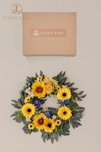 TINGE TIME Artificial Flowers Candle Rings 15 Inch