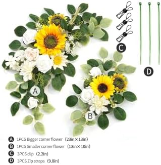 Piklado Wedding Decor Welcome Sign Flower Backdrop Garland