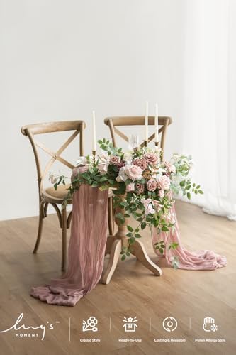 Lings Moment 2PCS Dusty Rose Artificial Floral Swags