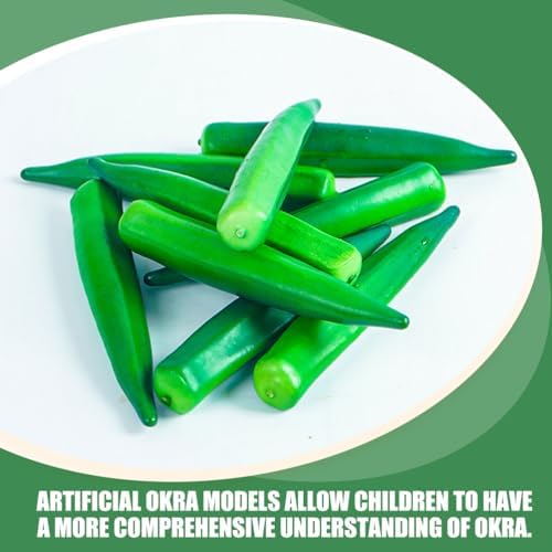 10Pcs Artificial Okra Display Props for Home Decor