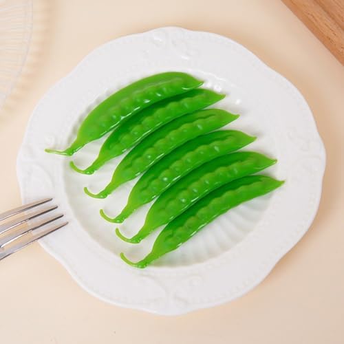 10 Pcs Realistic Artificial Green Peas Decor Prop
