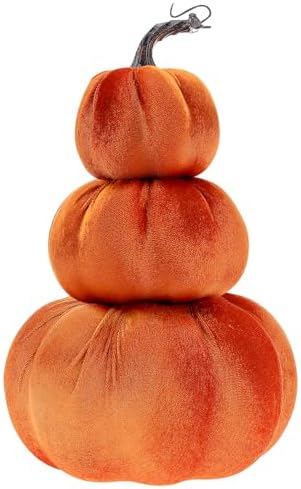 Gresorth 126 Inch Artificial Velvet Pumpkin Tower