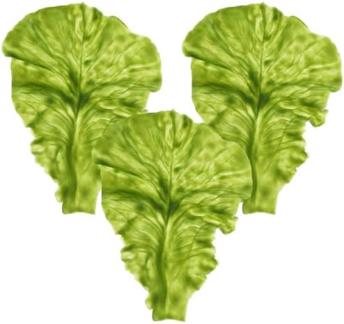 Cabilock 3pcs Artificial Lettuce Leaf Decor for Home Restaurant