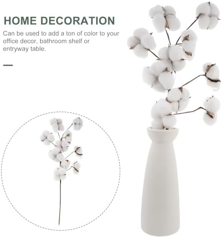 Ciieeo Artificial Cotton Flowers 10 Head Bunches