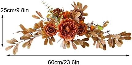 Orange Wedding Rose Artificial Flower Swag for Wedding Arch and Welcome Sign