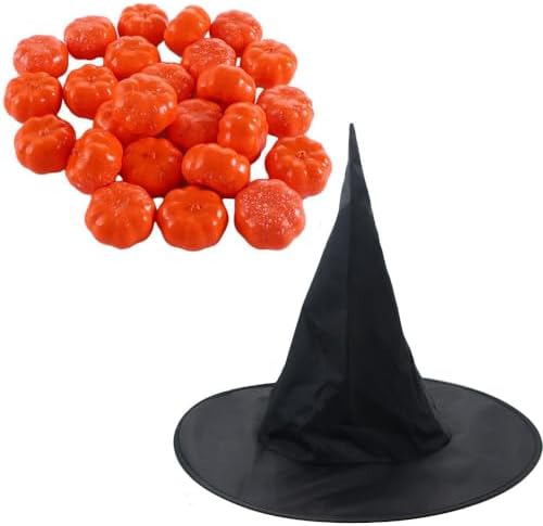 Kopida Mini Artificial Pumpkins Halloween Decor Set
