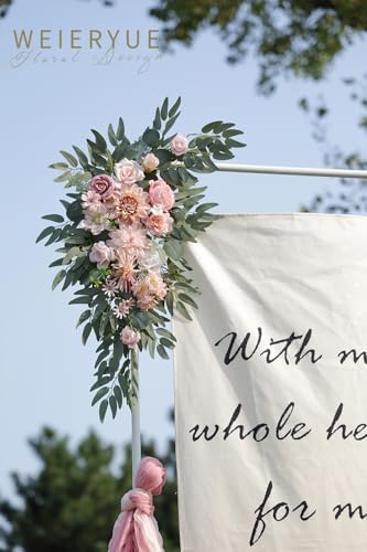 Artificial Wedding Arch Flowers Kit Romantic Pink