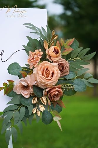 Terracotta Wedding Sign Faux Flower Swag Pack of 2