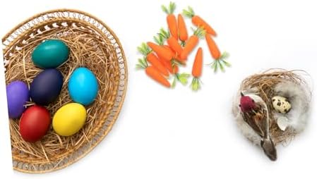Easter Carrot Basket Decor 12pcs Fake Plastic Carrots