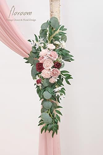 Floroom Arch Flowers with Drapes Kit - 4 Piece Set