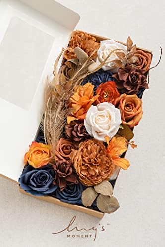 Lings Moment Artificial Flowers Combo Set Hazelnut Navy