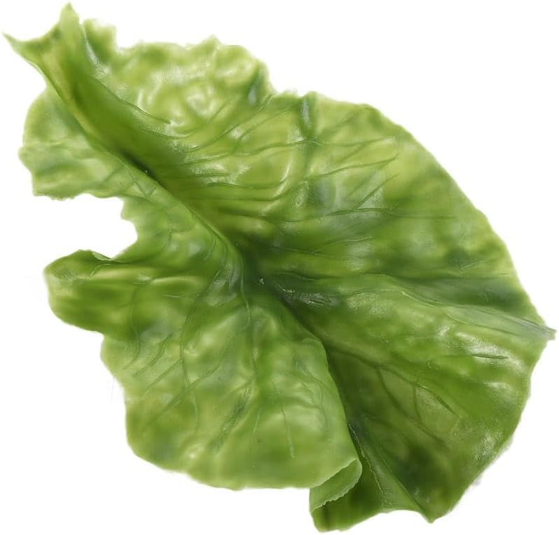 Pokinge 10pcs Artificial Lettuce Leaves Decor
