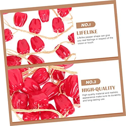 Vaguelly Artificial Pepper Pendants 5Pcs Farmhouse Decor