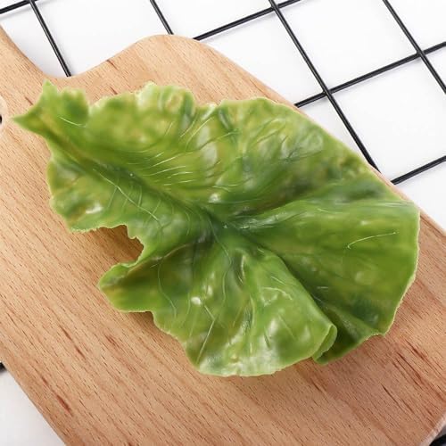 Pokinge 10pcs Artificial Lettuce Leaves Decor