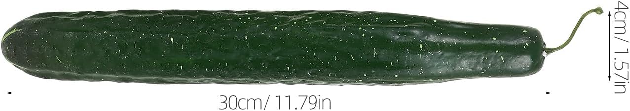 FAVOMOTO 3PCS Lifelike Green Cucumber Decorations