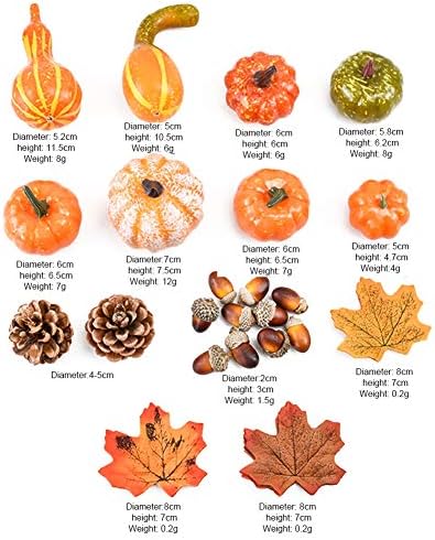 Ochine Artificial Mini Pumpkins Fall Decor Halloween Thanksgiving Party