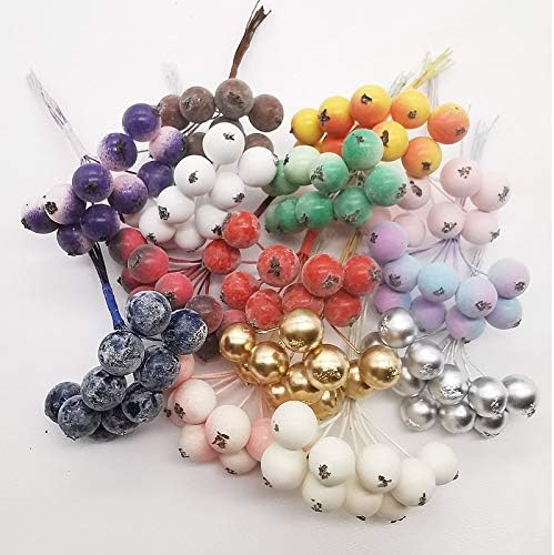 Silver Artificial Berry Holly Garland 10PCS