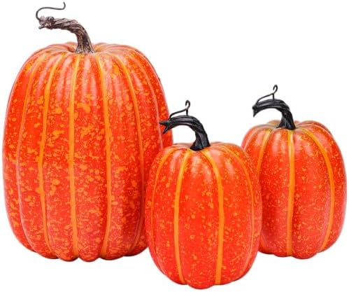 3pcs Artificial Foam Pumpkins DIY Halloween Decoration