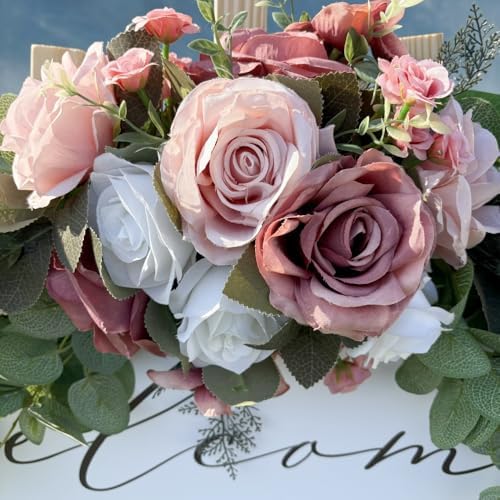 Handmade Wedding Arch Flowers with Silk Peonies and Greenery
