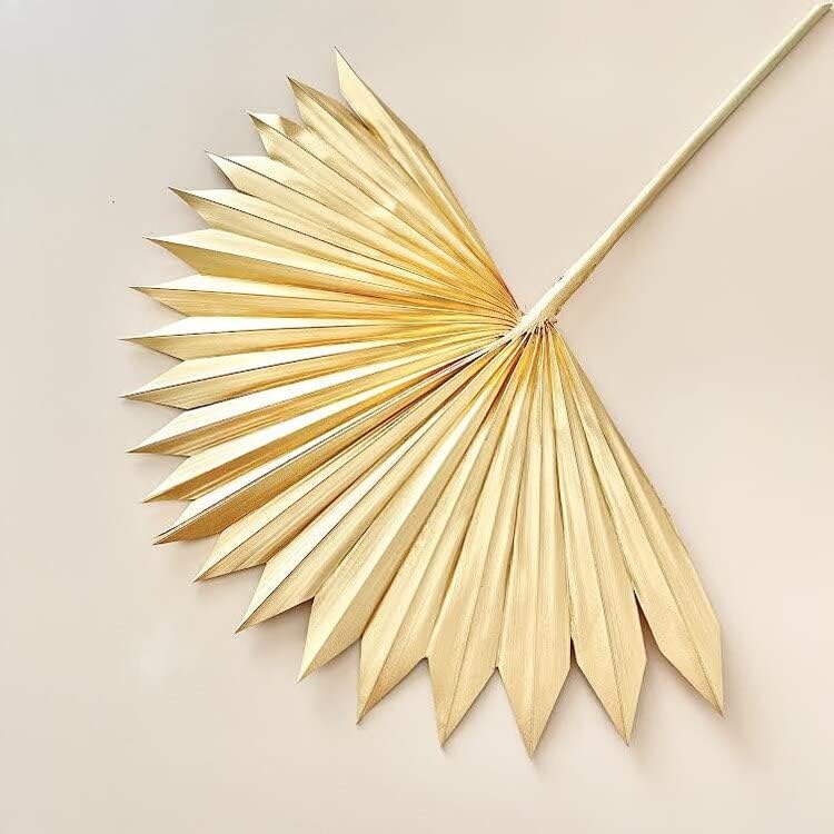 ROYAL SAPPHIRE Golden Dried Palm Leaves 5 Pieces Wedding Decor