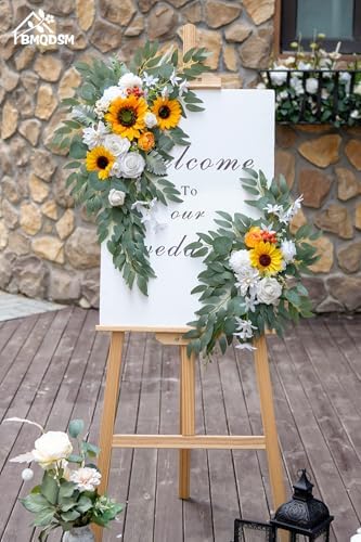 BMQDSM Wedding Arch Faux Flowers Set of 2
