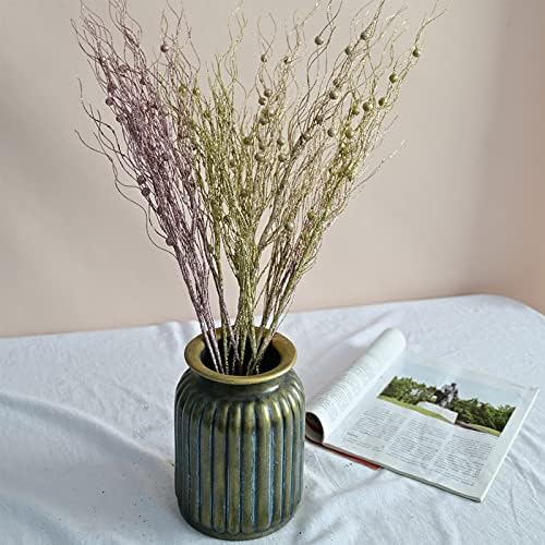 10 PCS Artificial Willow Branches Curly Ting 17 Inch Silver