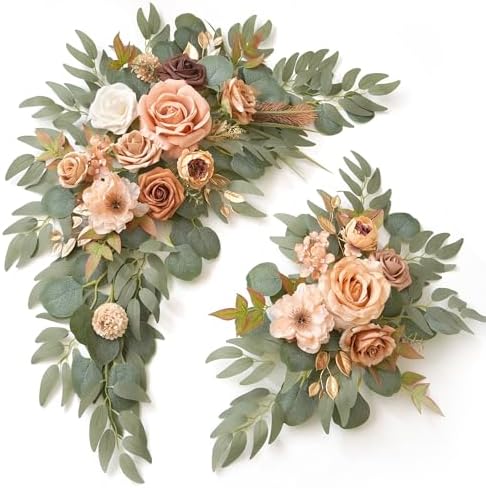 Terracotta Wedding Sign Faux Flower Swag Pack of 2