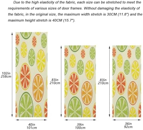 Susiyo Yellow Lemon Orange Door Cover Fabric Decor