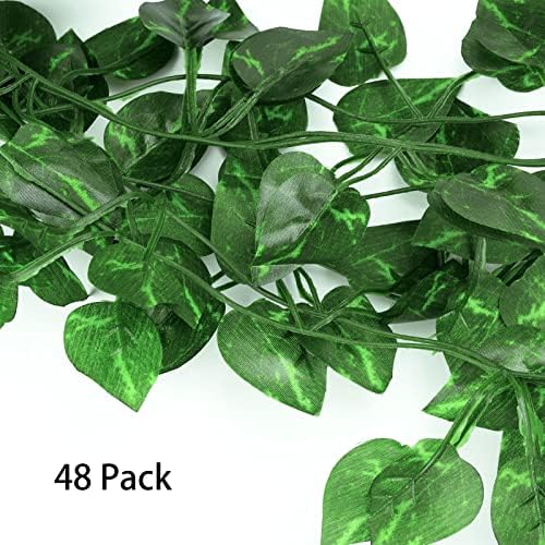 Tbestmax Artificial Ivy Leaves 48 Pack 315 Feet Greenery Garland