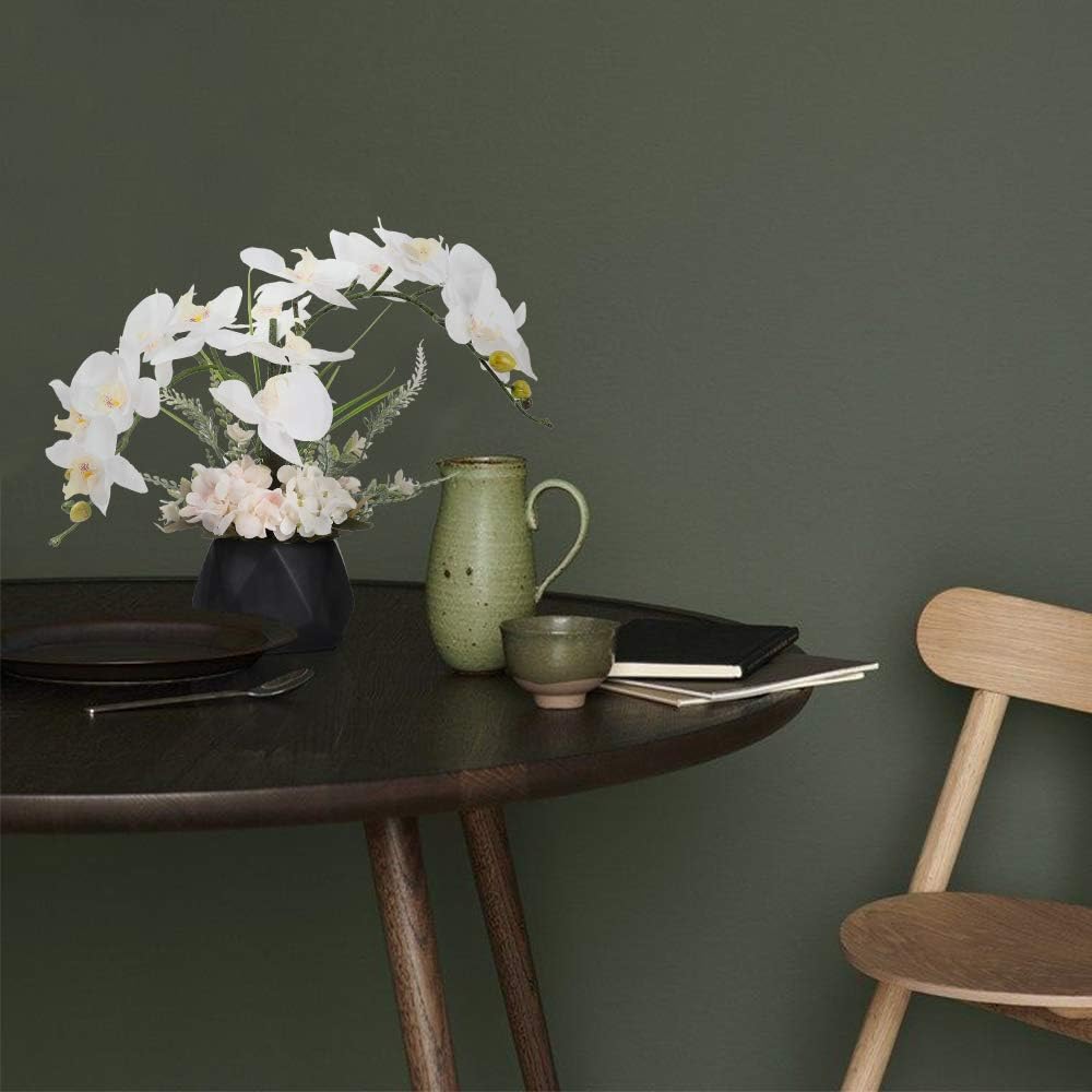 LESING Artificial Orchid Arrangement with Black Vase 1