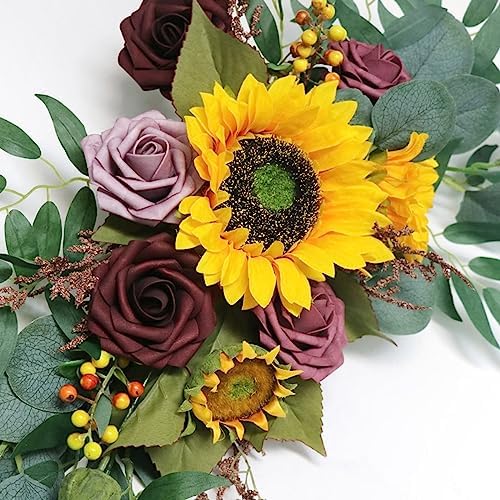 Emivery Sunflower Arch Flowers Pack of 2 Wedding Decor