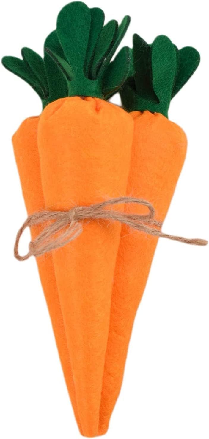 3pcs Easter Carrot Ornament Plush Decorations