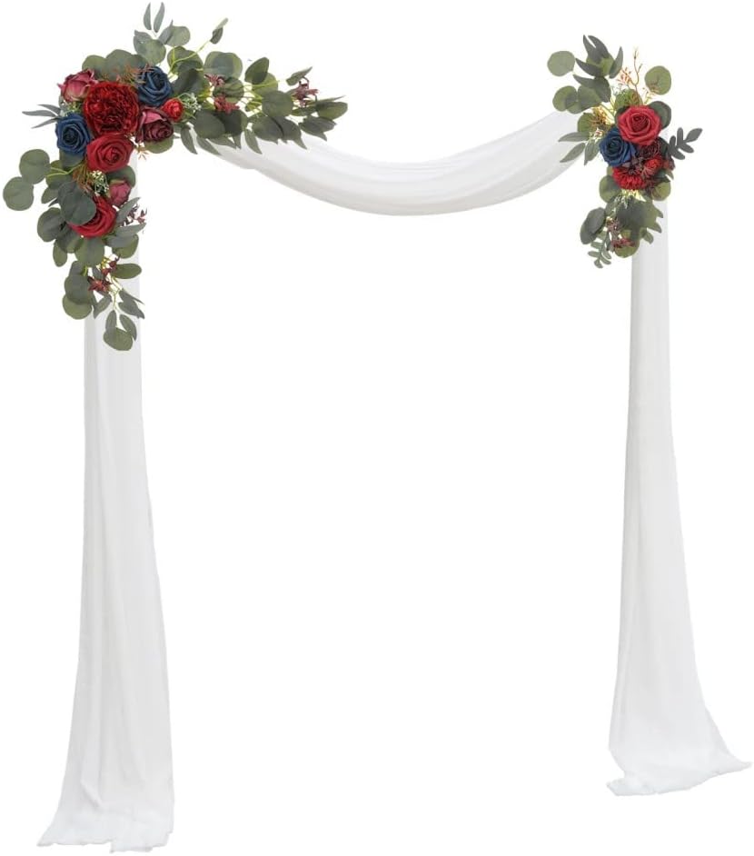 Red Artificial Flower Swag Set of 2 for Wedding Arch