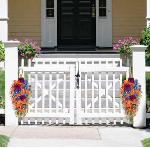 217 Inch Artificial Daisy Hydrangea Hanging Flower Basket