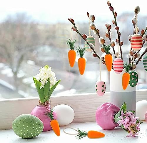 Honbay 20PCS Foam Artificial Carrots Hanging Decorations
