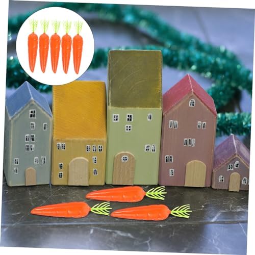 Mini Carrots for Crafts 25pcs - Artificial Vegetables Easter Decor