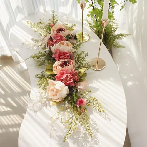 Pink Artificial Flower Swag for Home Decor and Wedding