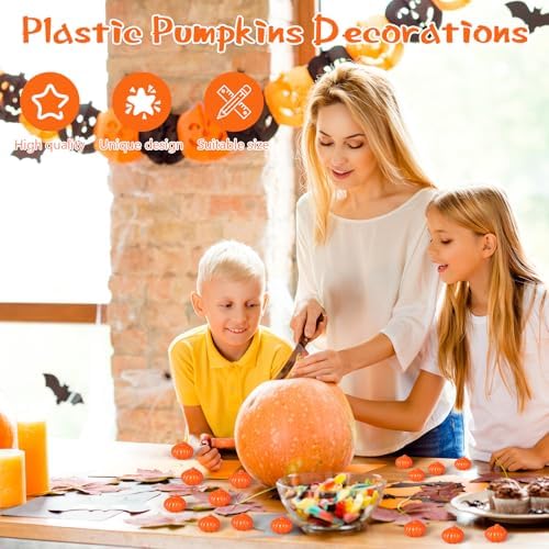 120 Pcs Artificial Mini Fall Pumpkins Decorations