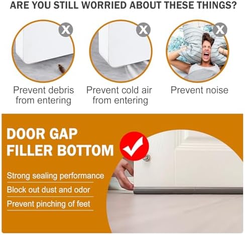 Adjustable Under Door Sound Blocker 36 in Brown