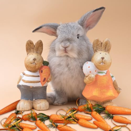 12Pcs Premium Foam Glitter Carrots for Easter Decoration